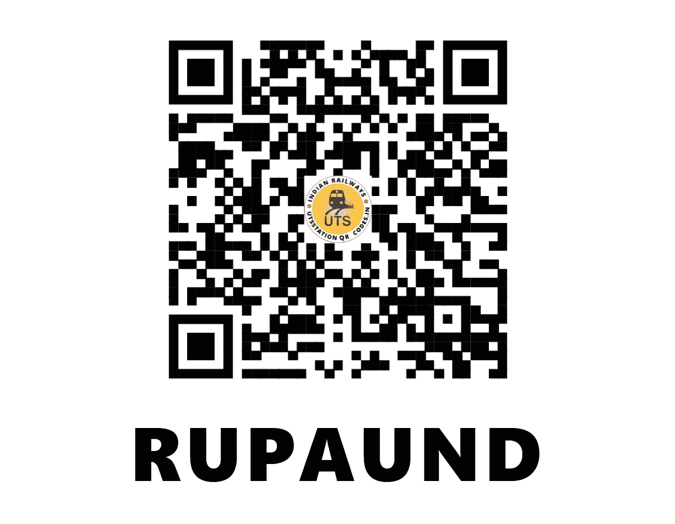 UTS QR Code for RUPAUND - RPD - SB (MADHYA PRADESH)